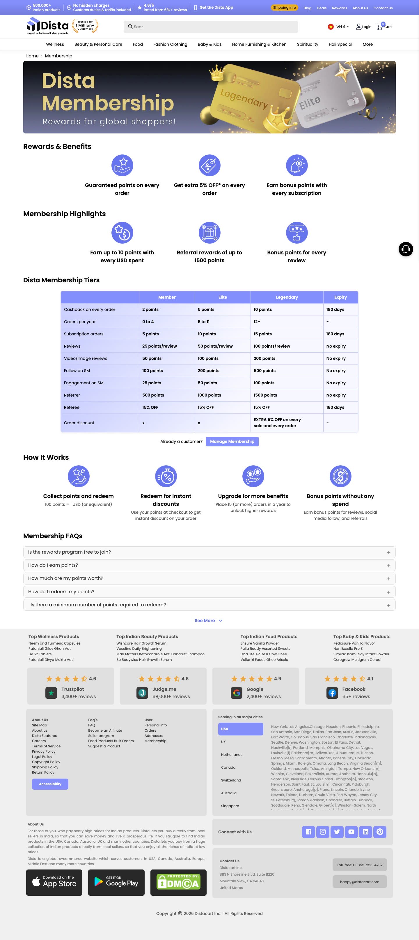 Distacart loyalty program