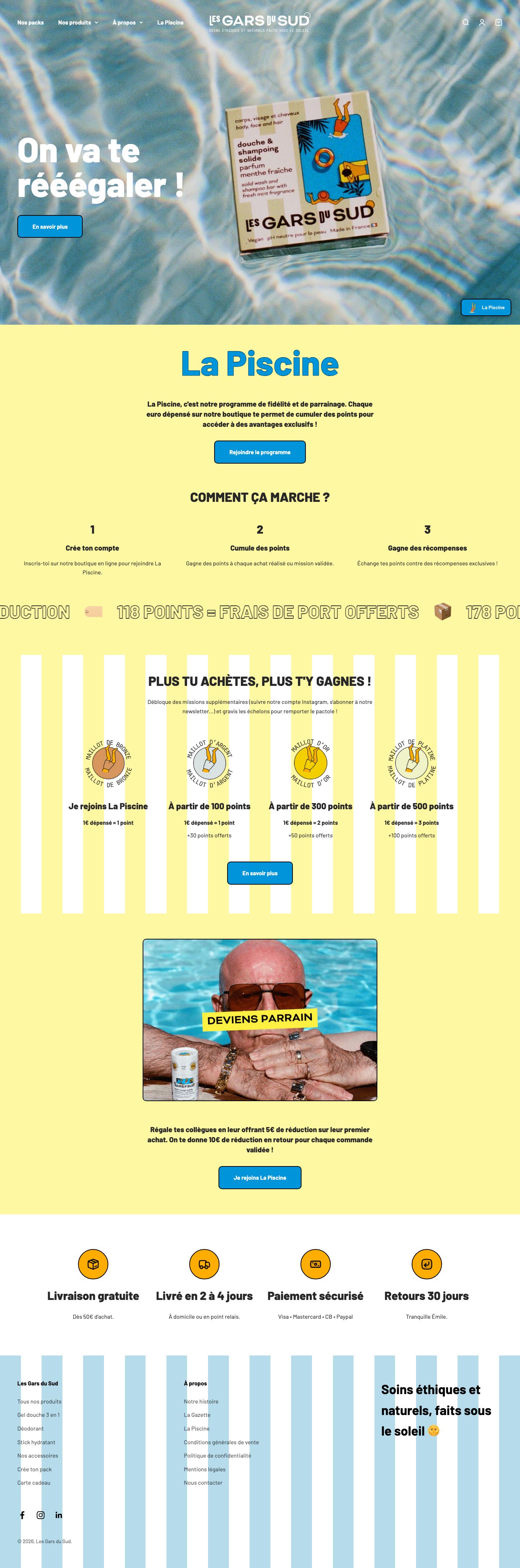 Les Gars du Sud loyalty page